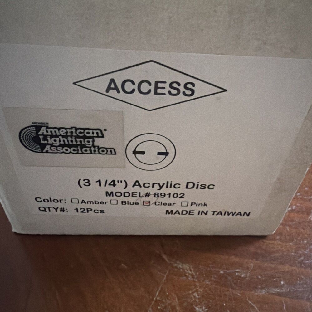 Lot of 12 Access Lighting 89102 Acrylic Disc 3-1/4" Clear Cable Spot Shade